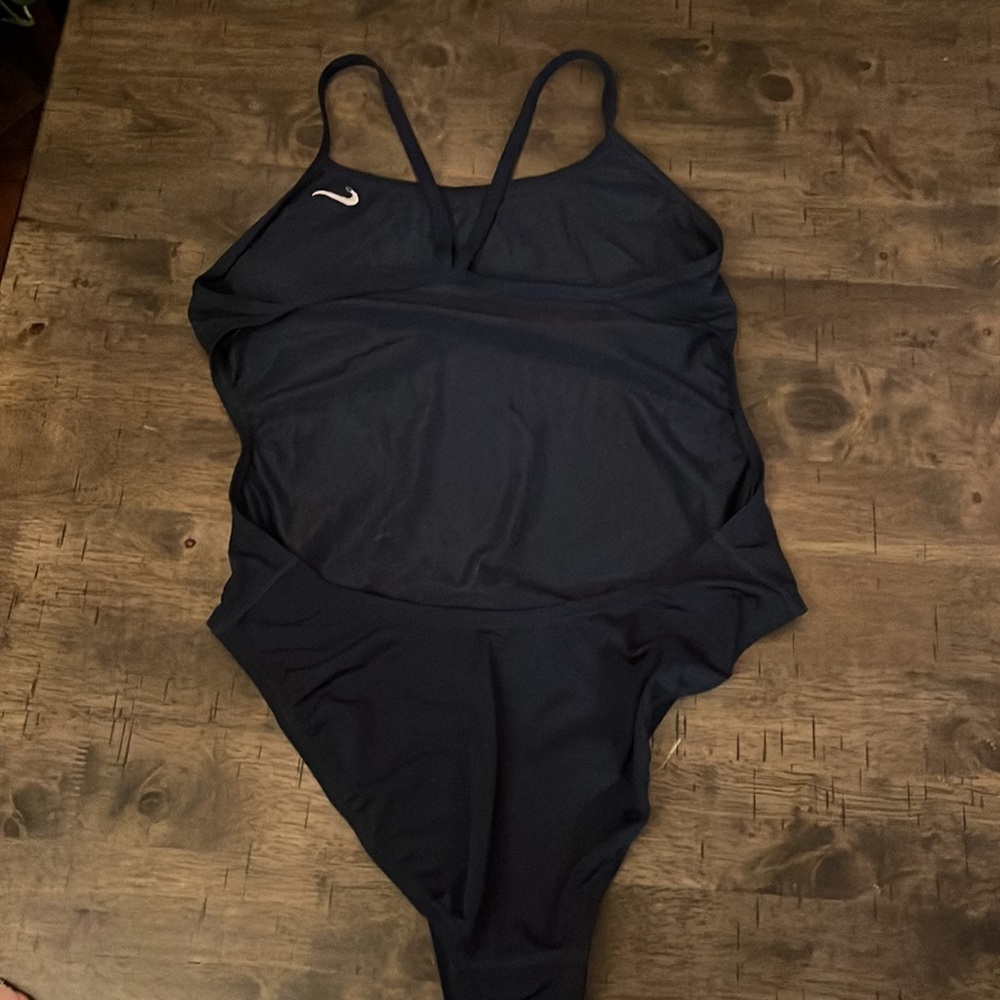 NIKE one piece open back athletic cut bathing suit sz: SM